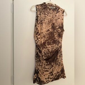 Zara Tan and Brown Dress